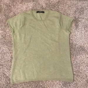 Green cashmere top